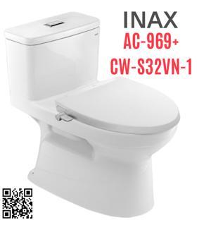 Bồn cầu 1 khối nắp rửa cơ Inax AC-969A+CW-S32VN