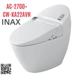 Bồn cầu 1 khối nắp rửa điện tử Inax AC-2700+CW-KA22AVN