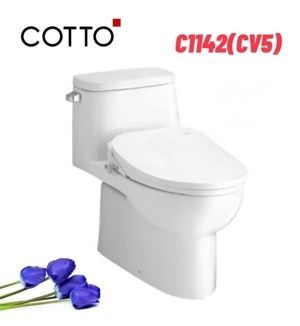 Bồn cầu 1 khối nắp rửa điện tử Cotto C1142(CV5)