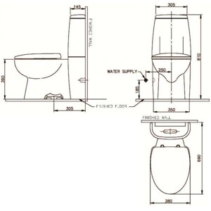 Bồn cầu 2 khối Nahm SVP2010S400N01