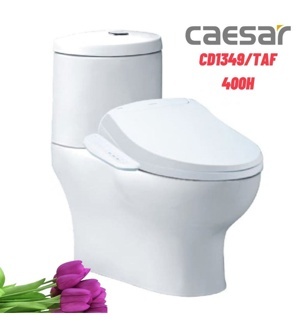 Bồn cầu 2 khối nắp điện tử Caesar CD1349/TAF400H