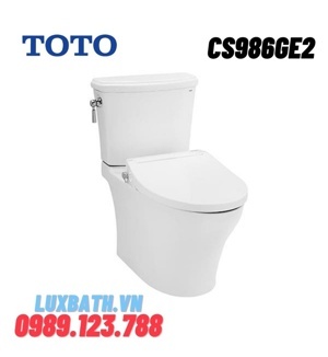 Bồn cầu 2 khối Toto nắp rửa cơ CS986GE2