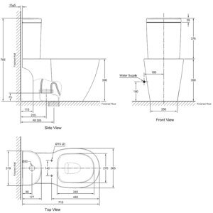 Bồn cầu American Standard 2705-WT - 2 khối