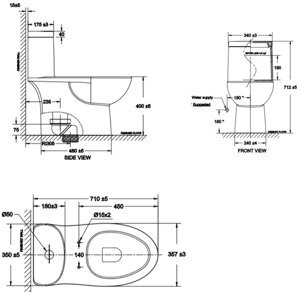 Bồn cầu American Standard VF-2024S3, 1 khối