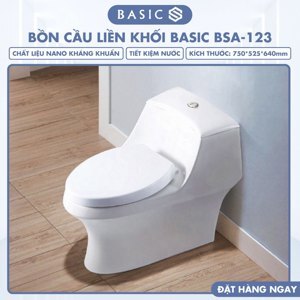 Bồn cầu Basic BSA123 -  1 khối, nắp đóng êm