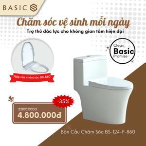 Bồn cầu Basic BSA124 - 1 khối, nắp đóng êm