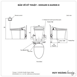 Bồn cầu cảm ứng Kohler K-5401KR-0