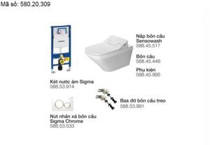 Bồn cầu Duravit một khối Durastyle 580.20.309