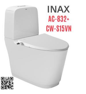 Bồn cầu Inax 2 khối AC-832 + CW-S15VN nắp rửa Cơ