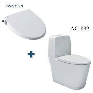 Bồn cầu Inax 2 khối AC-832 + CW-S15VN nắp rửa Cơ