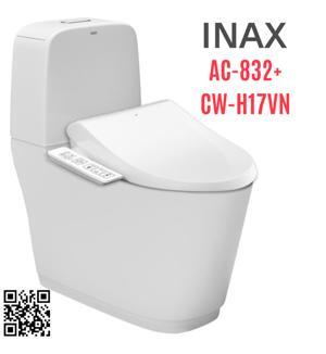 Bồn cầu Inax 2 khối AC-832 + CW-H17VN nắp rửa điện tử