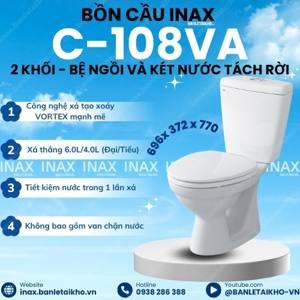 Bồn cầu Inax 2 khối C-108VA