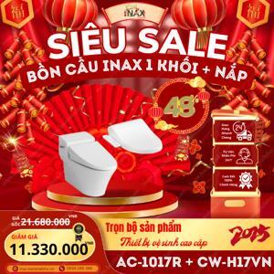 Bồn cầu Inax AC-1017R + CW-H17VN, nắp rửa điện tử