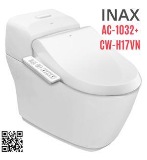 Bồn cầu Inax AC-1032+CW-H17VN - 1 khối, nắp rửa điện tử