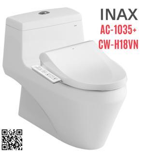 Bồn cầu Inax AC-1035 + CW-H18VN, nắp rửa điện tử