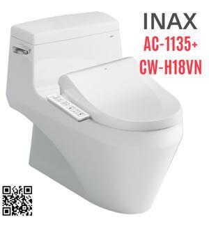 Bồn cầu Inax AC-1135 + CW-H18VN, nắp rửa điện tử