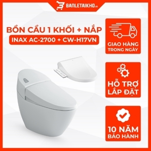 Bồn cầu inax AC-2700 + CW-H17VN - 1 khối, nắp rửa điện tử
