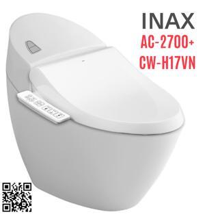 Bồn cầu inax AC-2700 + CW-H17VN - 1 khối, nắp rửa điện tử