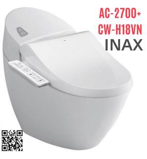 Bồn cầu inax AC-2700+CW-H18VN - 1 khối, nắp rửa điện tử