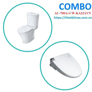 Bồn cầu Inax AC-700A+CW-KA22AVN - 2 khối, nắp điện tử