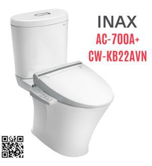 Bồn cầu Inax AC-700A+CW-KB22AVN - 2 khối, nắp điện tử