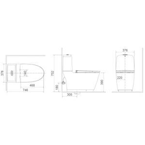 Bồn cầu Inax AC-832VN, 2 khối