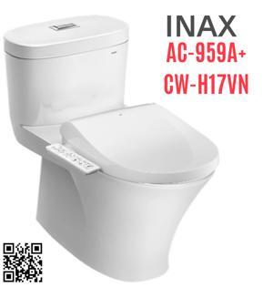 Bồn cầu Inax AC-959A+CW-H17VN - 1 khối, nắp rửa điện tử