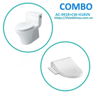 Bồn cầu Inax AC-991R+CW-H18VN - 1 khối, nắp điện tử