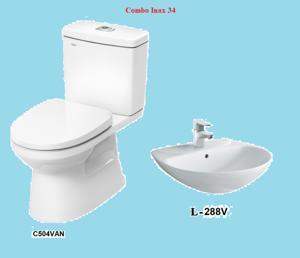 Bồn cầu inax C-504VA, 2 khối