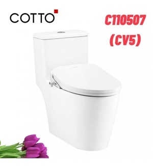 Bồn cầu ToTo C110507(CV5), 1 khối nắp rửa điện tử