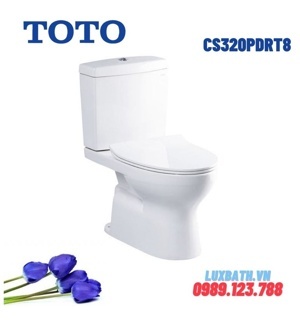 Bồn cầu Toto CS320PDRT8 - 2 khối, nắp đóng êm