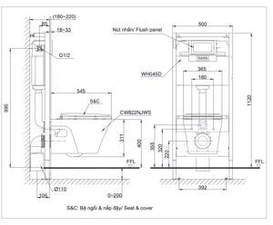 Nắp Bồn cầu Toto TC393VS