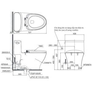 Nắp Bồn cầu Toto TC393VS