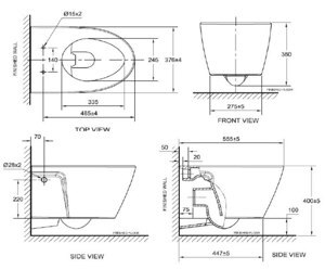 Bồn cầu treo tường American Standard 3119E-WT