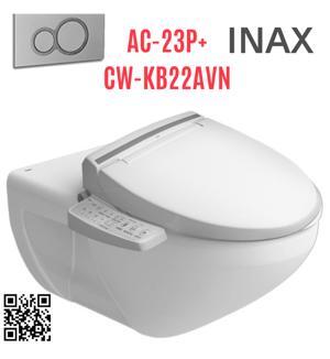 Bồn cầu treo tường INAX AC-23P+CW-KB22AVN, nắp điện tử