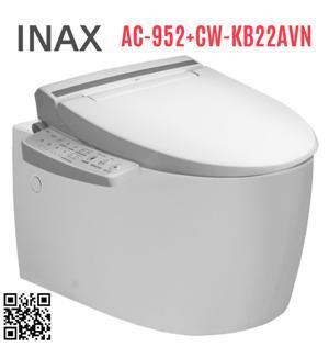 Bồn cầu treo tường Inax AC-952+CW-KB22AVN, nắp điện tử