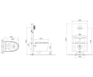 Bồn cầu treo tường Inax AC-952+CW-S15VN