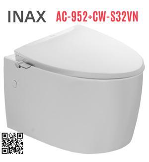 Bồn cầu treo tường Inax AC-952+CW-S32VN, nắp rửa cơ