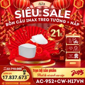 Bồn cầu treo tường Inax AC-952+CW-H17VN, nắp điện tử