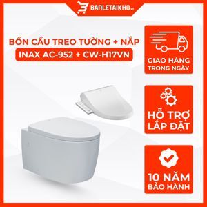 Bồn cầu treo tường Inax AC-952+CW-H17VN, nắp điện tử