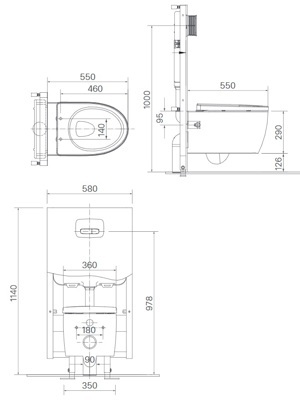 Bồn cầu treo tường Inax AC-952VN