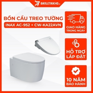 Bồn cầu treo tường Inax AC-952+CW-KA22AVN, nắp điện tử