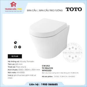 Bồn cầu treo tường ToTo CW162/TC384CVK