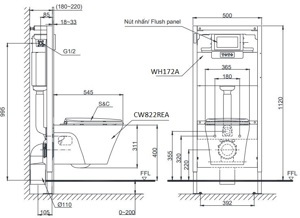 Bồn cầu treo tường Toto CW822RA/TC385VS