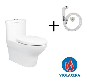 Bồn Cầu Viglacera V37 Nắp Êm V37 + Vòi Xịt VG826