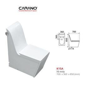 Bồn cầu Carano K 15A - 1 khối