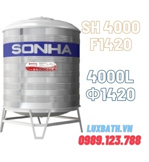 Bồn Inox Sơn Hà Đứng SH-4000 (Ф1420)