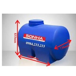 Bồn nhựa Sơn Hà ngang 500L