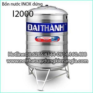 Bồn nước inox Đại Thành I2.000 đứng