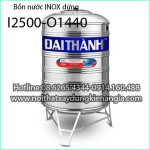 Bồn nước inox Đại Thành I2.500 (ϕ1200) đứng